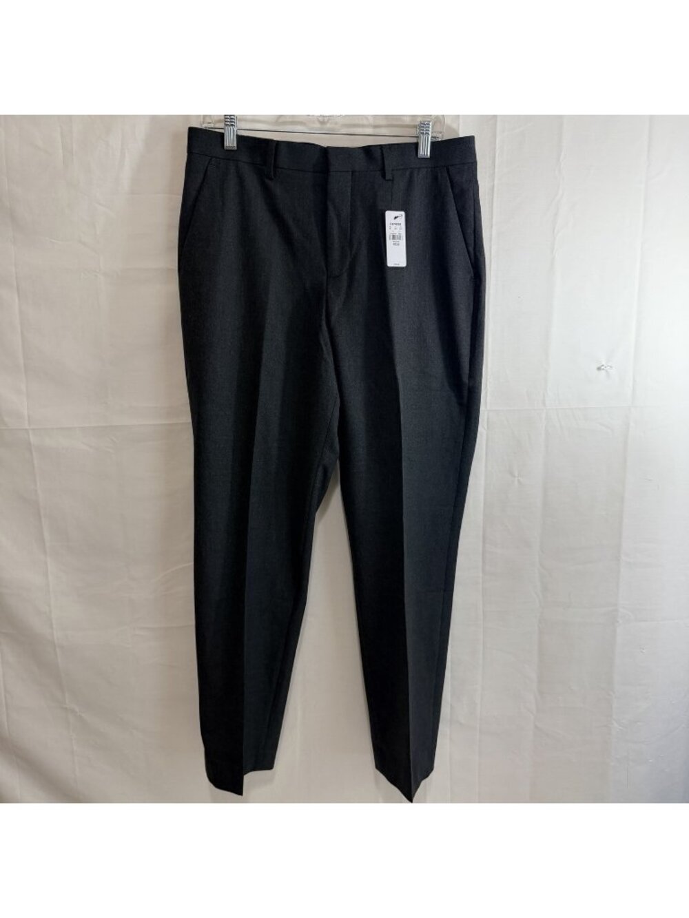 Express Mens Slim Stretch Suit Pant Charcoal 32 X 30”